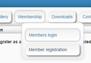 Member Registration menu